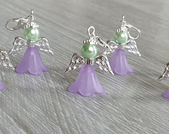 20 Guardian Angel Pendant Angel Baptism Communion Wedding Confirmation Angel Birth Lucky Charm Charm Silver Plated Gift Keyring