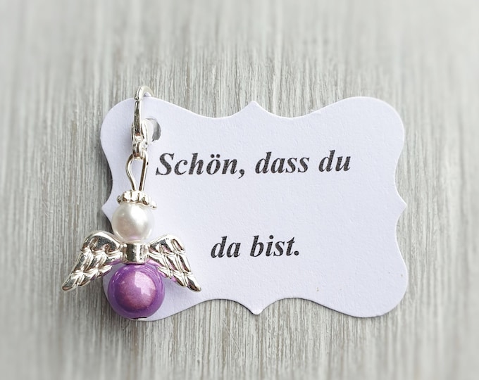 20 Guardian Angel + 20 Cards Pendant Angel Baptism Communion Wedding Lucky Charm Miracle Beads Guest Gift Note Personalizable