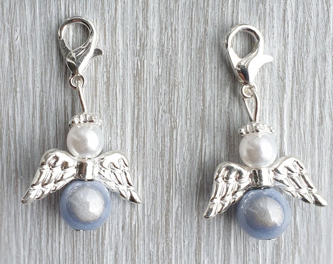 10 Guardian Angel Pendants Angel Baptism Communion Wedding Lucky Charm Confirmation Birth Guest Gift Pearls Miracle Beads