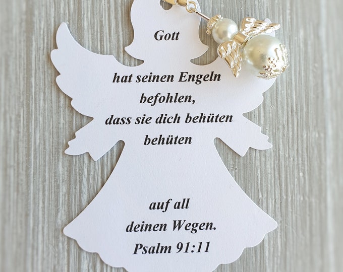 5 guardian angel pendants + 5 cards baptism communion wedding lucky charm guest gift angel pearls confirmation silver-plated spc