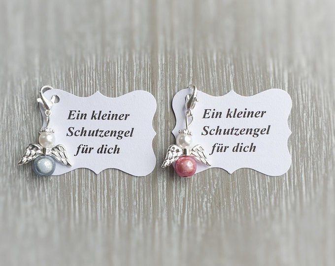 10 Guardian Angels + 10 Cards Pendant Angel Baptism Communion Wedding Lucky Charm Miracle Beads Guest Gift Note Personalizable