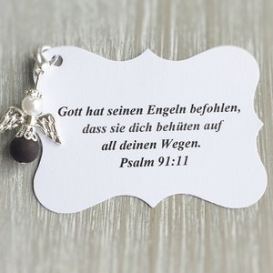 10 beschermengel hangers + 10 kaarten doop communie bruiloft geluksbrenger verzilverd gast cadeau vleugels personaliseerbaar chcs