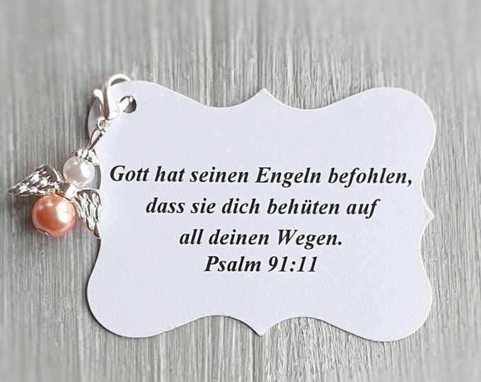 20 Guardian Angel Pendants + 20 Cards Baptism Communion Lucky Charm Silver Plated Gift Angel Note Personalizable spc