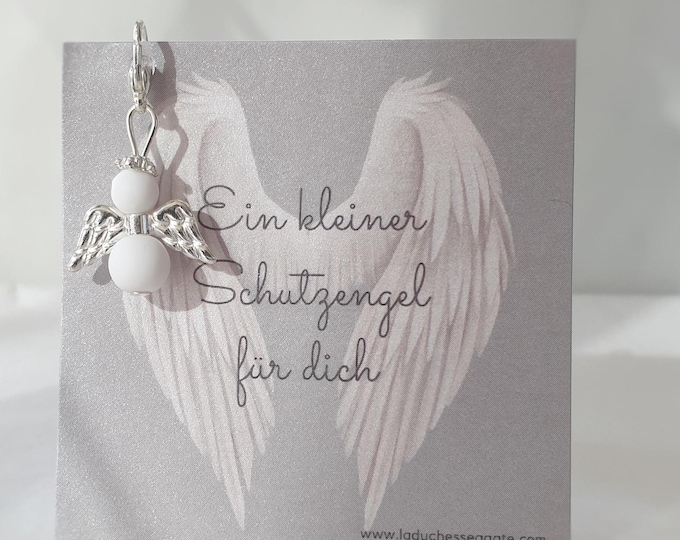 20 guardian angel pendants + 20 cards baptism communion wedding lucky charm silver-plated guest gift angel keyring spc
