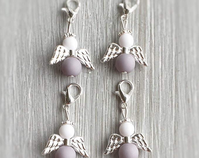 10 guardian angel pendant angel baptism communion wedding lucky charm charm silver-plated confirmation guest gift angel matte pearls charm spb