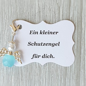 10 beschermengelen + 10 kaarten hanger engel doop communie bruiloft geluksbrenger parels kralen gast cadeau notitie personaliseerbaar