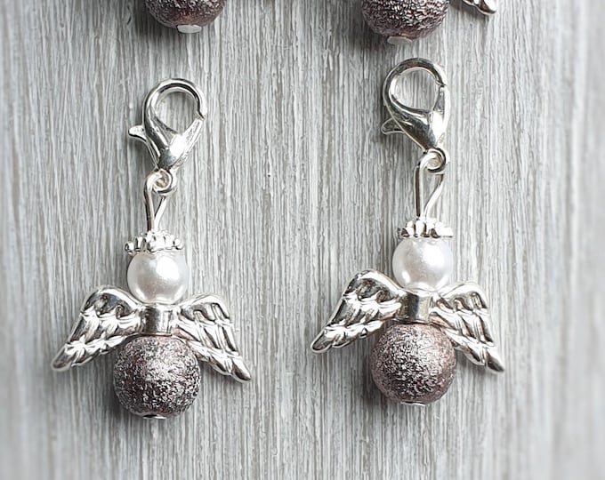 20 Guardian Angel Pendant Angel Baptism Communion Wedding Confirmation Lucky Charm Silver Plated Gift Shiny Chestnut