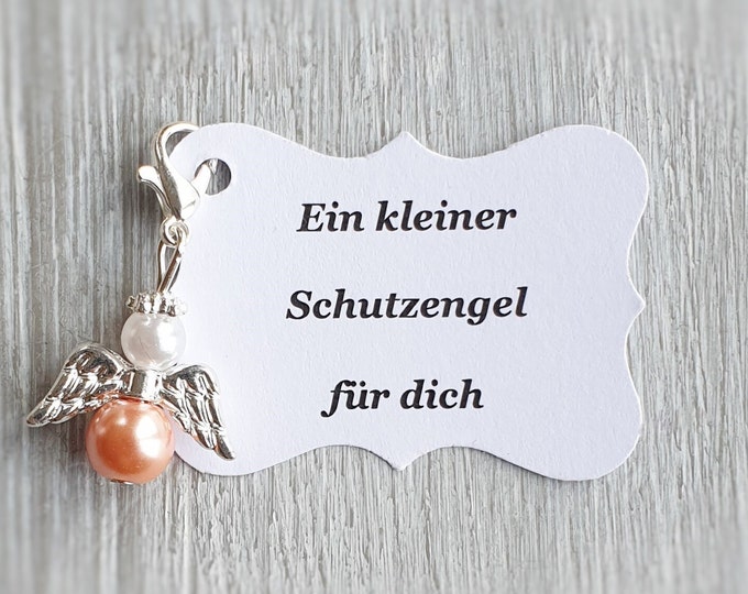 20 Guardian Angel Pendants + 20 Cards Baptism Communion Lucky Charm Silver Plated Gift Angel Note Personalizable spc
