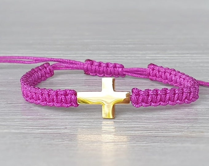 Bracelet Macrame Cross Stainless Steel Braided Bracelet Stainless Steel Friendship Bracelet Large Color Selection Pendant Stainless Steel