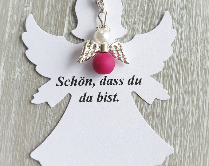 5 Guardian Angel Pendant + 5 Cards Pendant Baptism Communion Wedding Lucky Charm Silver Plated Gift Wings Angel Confirmation Angel