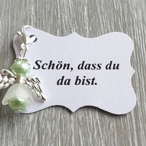 20 Beschermengel Hanger Engel Doop Communie Bruiloft Geluksbrenger Verzilverd Gast Geschenk Vleugels Notitie Gepersonaliseerde Kaart