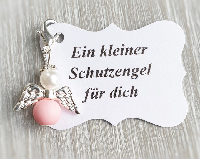 10 Guardian Angel Pendants Angel + 10 Cards Baptism Communion Wedding Lucky Charm Silver Plated Guest Gift Note Personalizable