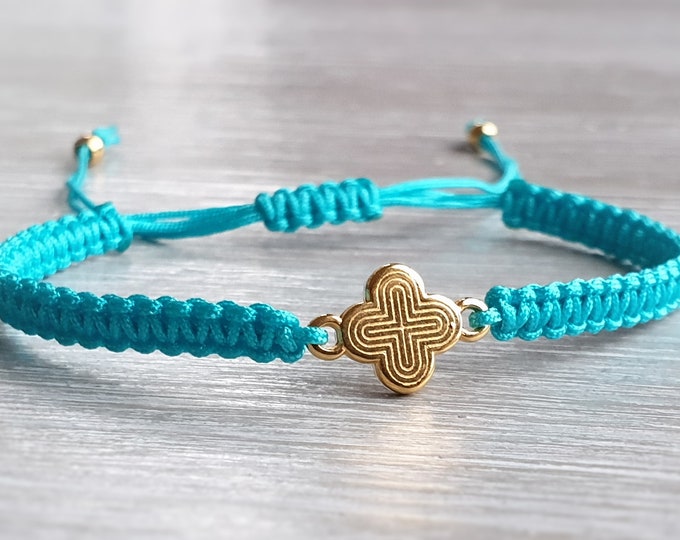 Bracelet Cross Guardian Angel Lucky Charm Friendship Bracelet Girlfriend Bracelet Large Color Selection Baptism Communion Confirmation Gift