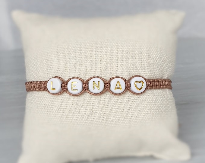Bracelet Letters Macramé Lucky Charm Braided Bracelet Customizable Color Choice Hand made bracelet