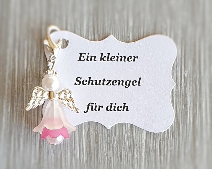 20 Guardian Angel Pendants + 20 Cards Baptism Communion Wedding Lucky Charm Silver Plated Gift Angel Note Personalizable
