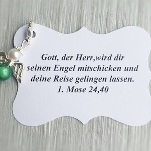 20 Beschermengel Hangers Engel Doop Communie Bruiloft Lucky Charm Miracle Beads Gast Cadeau Bevestiging Opmerking Gepersonaliseerd