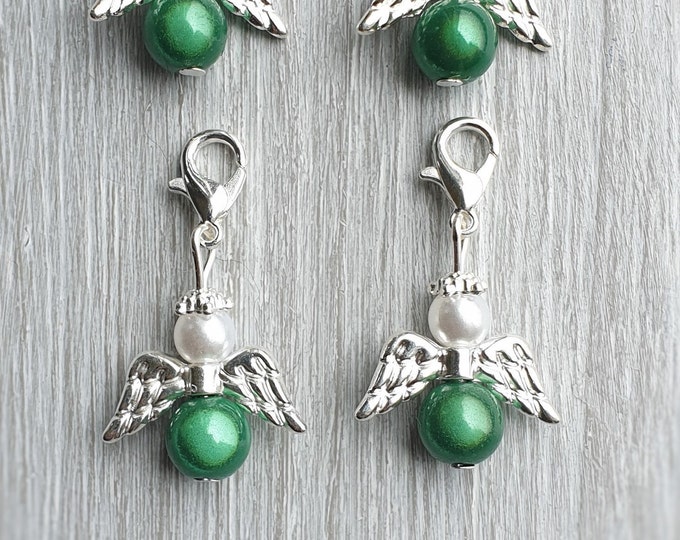 20 Guardian Angel Pendants Angel Baptism Communion Wedding Lucky Charm Confirmation Guest Gift Pearls Miracle Beads