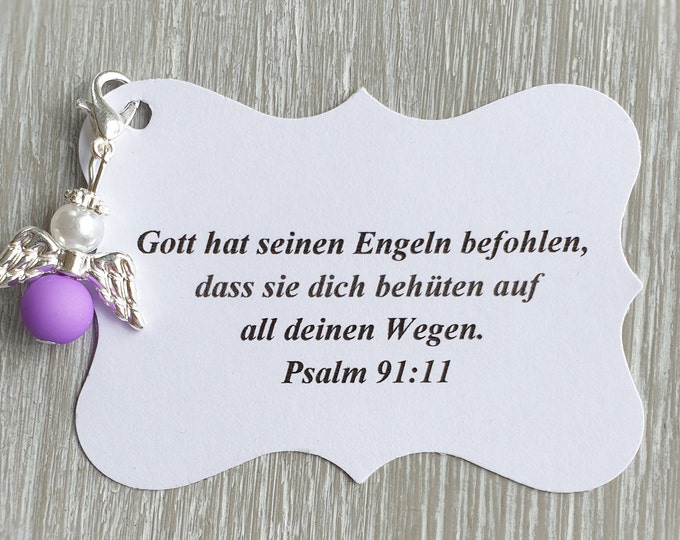10 Guardian Angel Pendants + 10 Cards Baptism Communion Wedding Lucky Charm Silver Plated Guest Gift Wings Note Personalizable