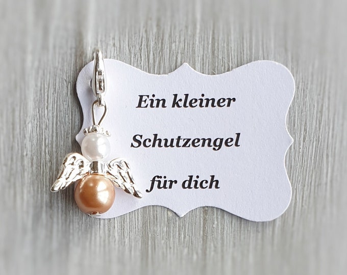 20 Guardian Angel Pendants + 20 Cards Baptism Communion Lucky Charm Silver Plated Gift Angel Note Personalizable spc