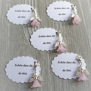 20 Beschermengel Hanger Engel Kaart Doop Communie Bruiloft Geluksbrenger Verzilverd Gast Geschenk Vleugels Notitie Personaliseerbaar