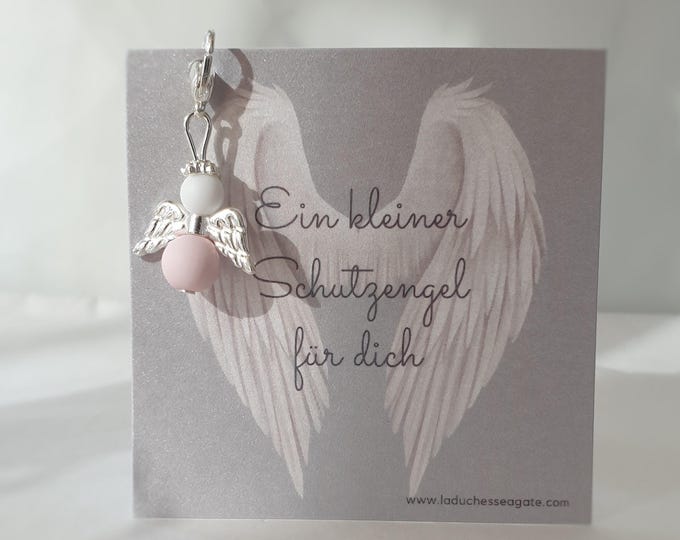 20 guardian angel pendants + 20 cards baptism communion wedding lucky charm silver-plated guest gift angel keyring spc