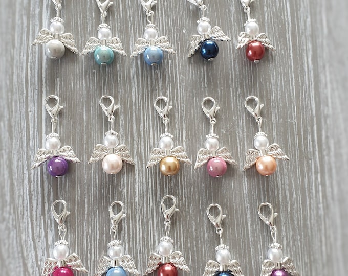 20 Guardian Angel Guardian Angel Pendant Angel Baptism Communion Multi-colored Wedding Lucky Charm Silver Plated Gift Colorful promo