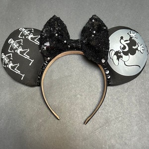 Skeleton Dance Inspired Disney Halloween Ears / Spooky Scary Skeleton Ears/ Glow in the Dark Ears