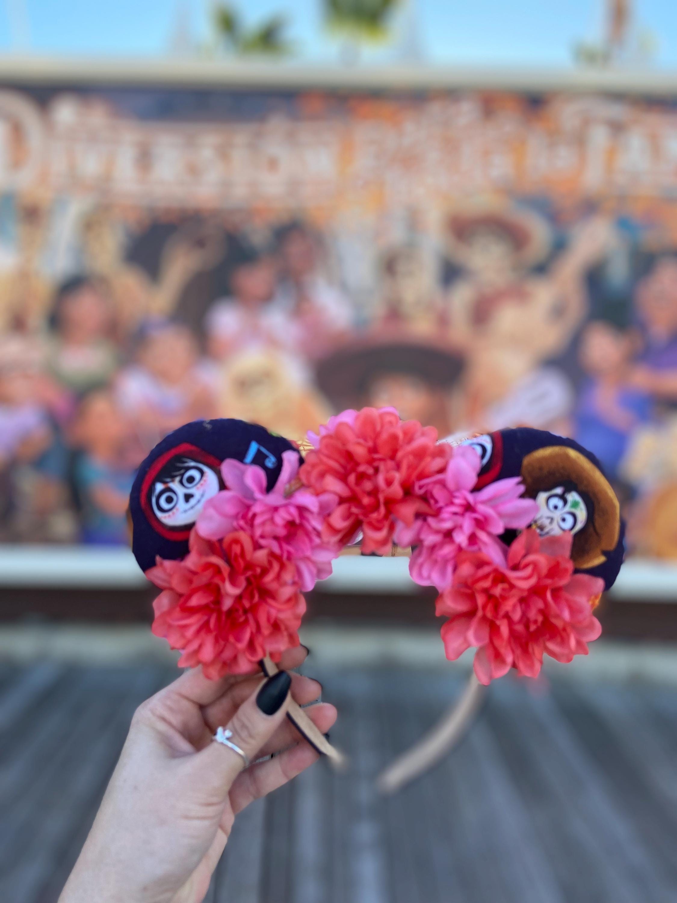 Coco Inspired Mickey Ears, Flower Crown, Dia De Los Muertos  display picture 1