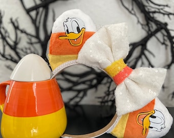 Candy Corn Donald Duck Inspired Disney Halloween Ears / Candy Corn ears