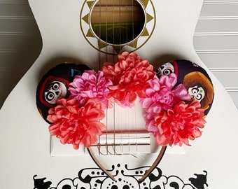 Coco Inspired Pixar Mickey Ears/ Dia De Los Muertos Inspired / Flower Crown Inspired Disney Ears