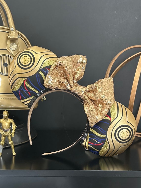 Custom Disney Star Wars Ears | Galaxy\'s Edge Headband | Adult Park Gold Sparkle Disney Ears Star Wars main image 3