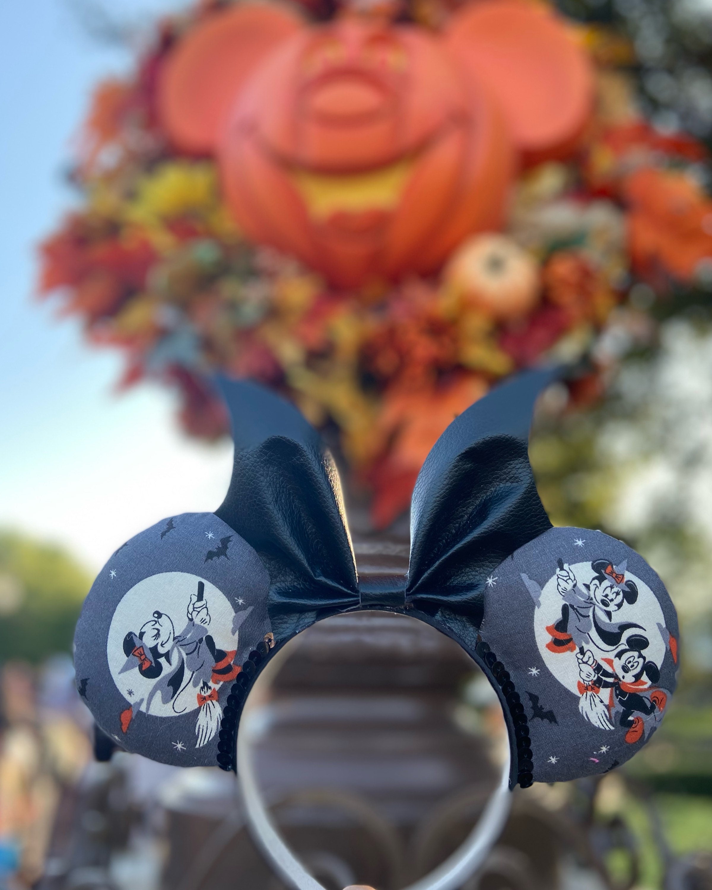 Vampire Mickey Disney Ears Headband, Bat Wing Mouse ears