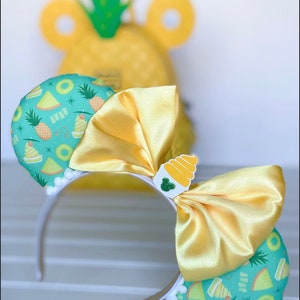 Dole Whip Inspired Mickey / Pineapple Disney Inspired Mouse Ears / Disney Snack Inspired Ears / Disney Foodie Ears