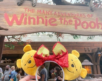 Winnie the Pooh Inspired Disney / Mickey Ears / Honey Drip Hundred Acre Wood