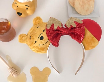 Winnie the Pooh Inspired Disney / Mickey Ears / Honey Drip Hundred Acre Wood