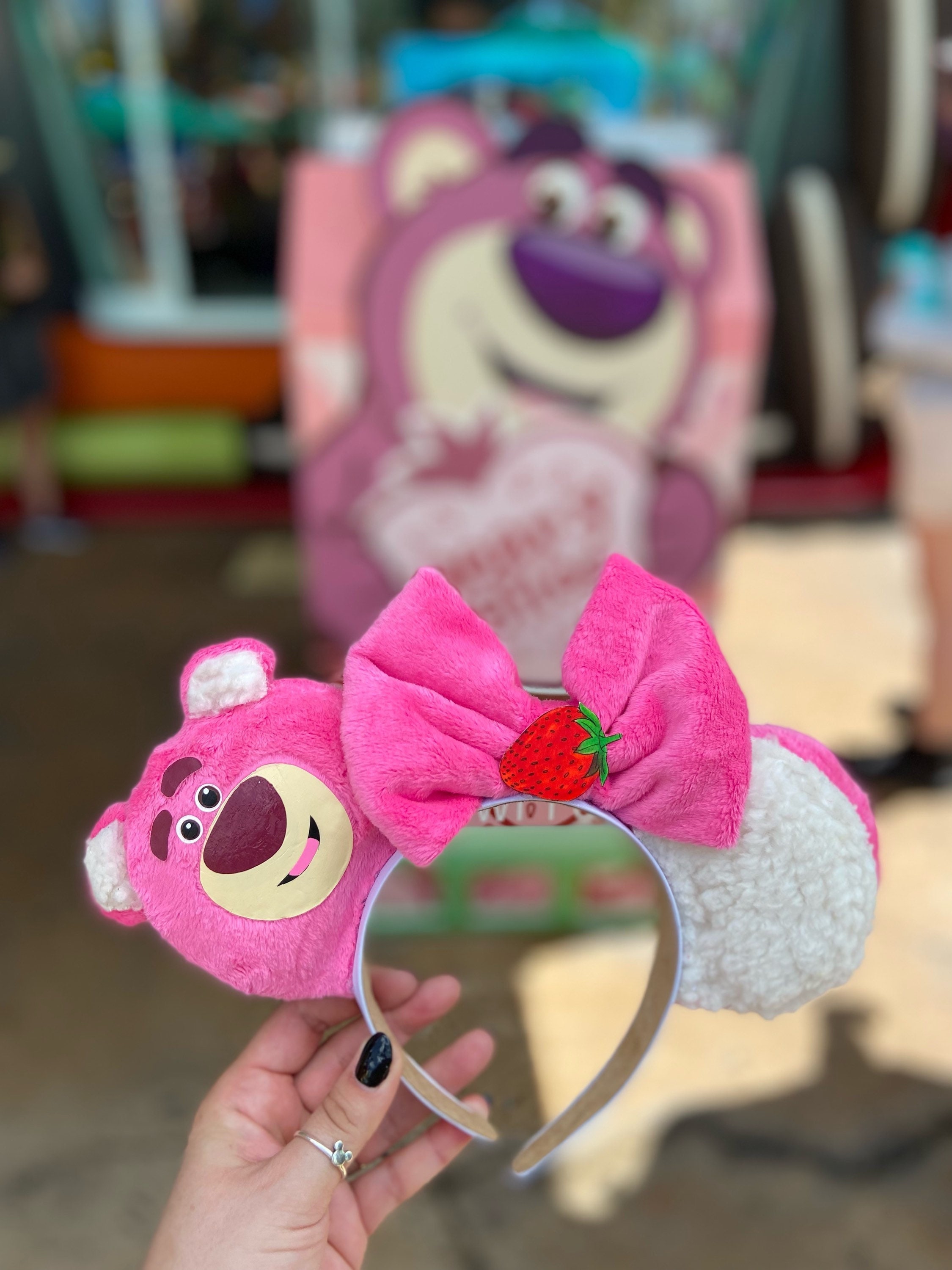 BNWT Disney Toy Story Lotso Bear Minnie Mouse Ears Headband Adult Size Disney inspired Lotso Bear Ears Headband Toy | Mercari main image 2