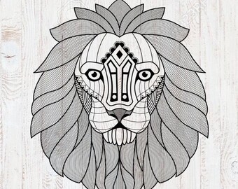 Download Lion mandala svg | Etsy