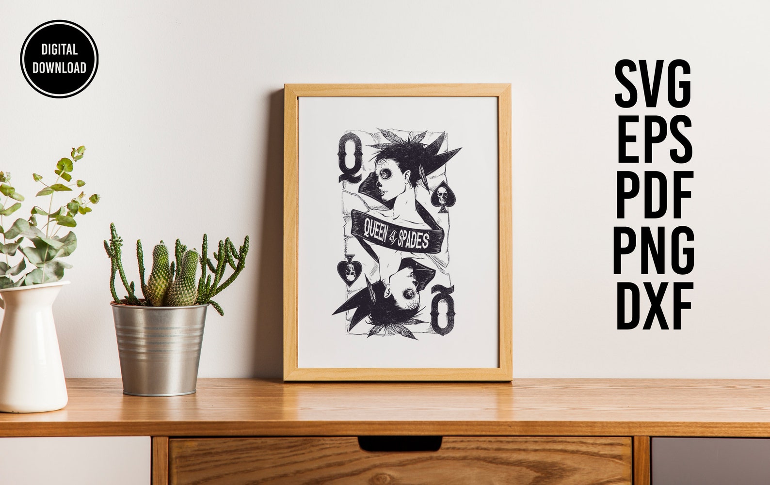 Queen of spades svg Card svg poker cards svg playing card ...