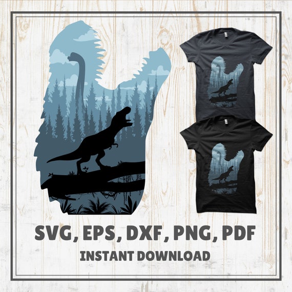 T Rex Svg Dinosaur Svg Dinosaur Silhouette Svg Dinosaur Etsy