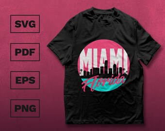miami florida svg, Miami City silhouette svg, miami capital svg file, miami florida city illustration, miami florida t shirt, skyline svg