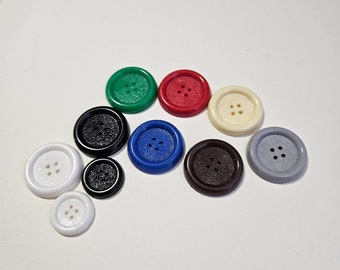 Bouton vintage, bouton années 50, bouton bleu, bouton vert, bouton beige, bouton rouge, bouton gris, bouton blanc, bouton marron, bouton cadeau vintage