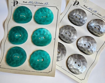 Bouton ovale vintage, bouton années 50, bouton vert vintage, bouton gris vintage, bouton argent vintage, bouton vintage