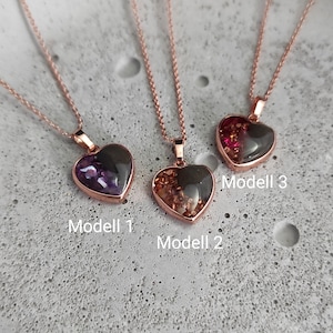 Concrete jewelry necklace "Heartbreaker"/ 3 models/necklace/brass/rose gold/concrete jewelry/concrete jewels