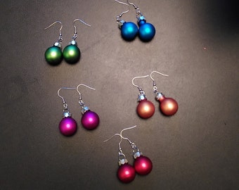 Christmas ball earrings