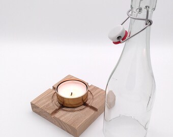 Tealight with wine bottle