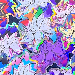 Vinyl Kitsune Pride Stickers
