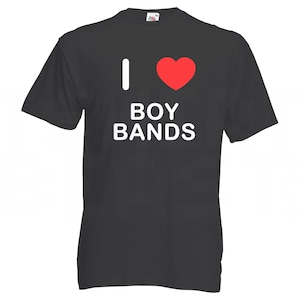 Ich Liebe Herz-Boy-Bands - Qualität bedruckter-T-Shirt