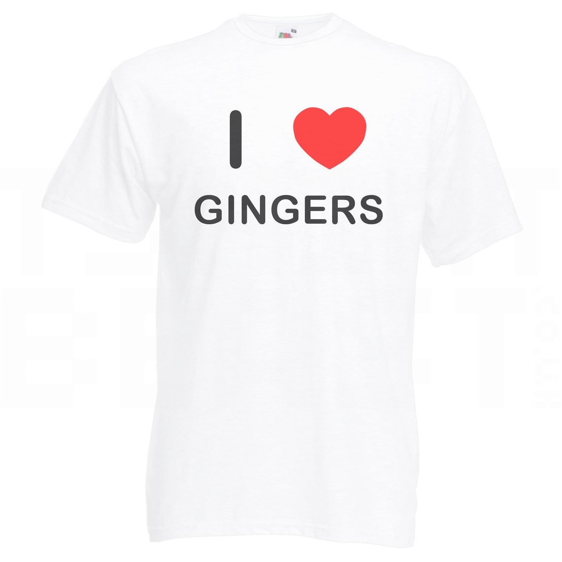 I Love Heart Gingers Quality Cotton Printed T Shirt - Etsy