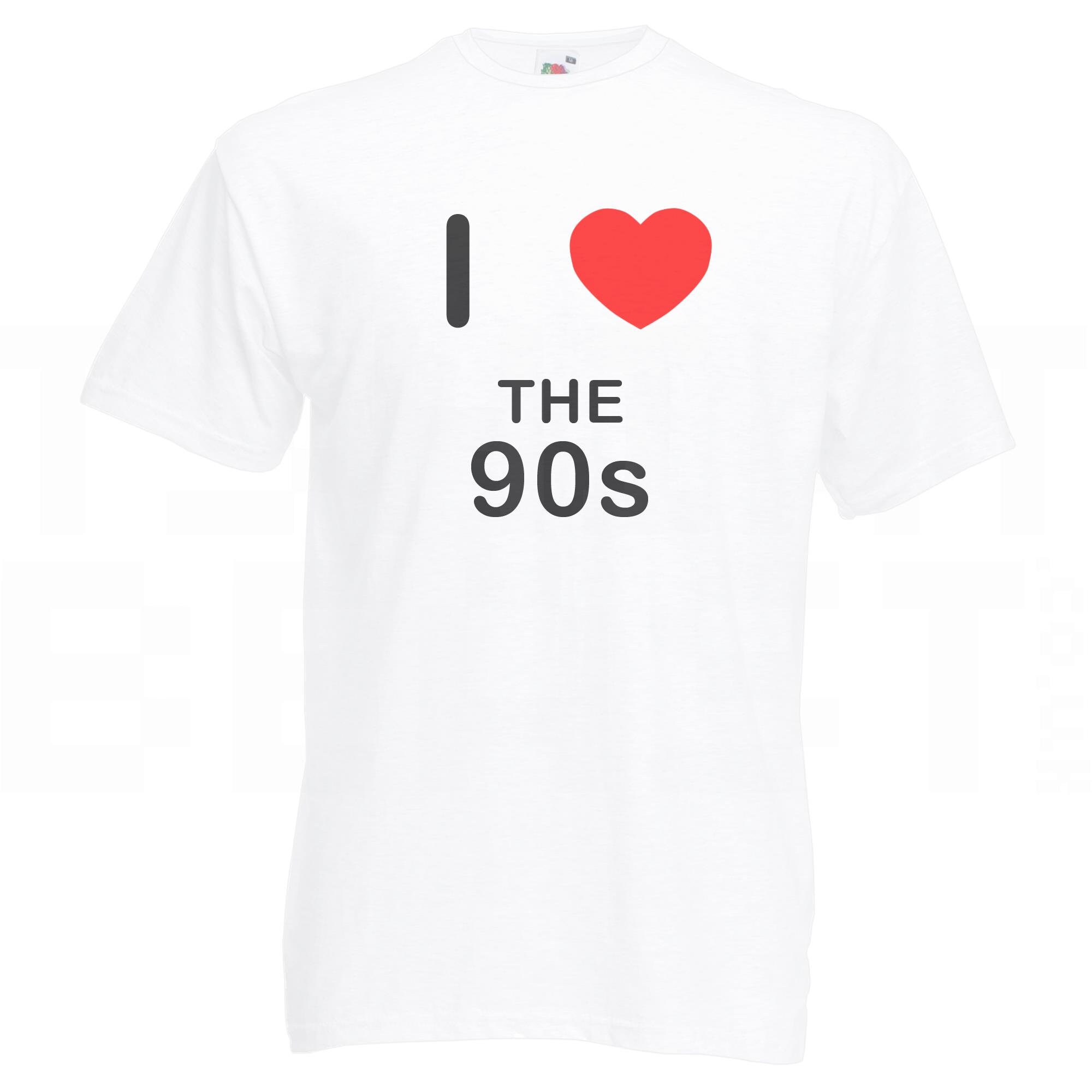 I Love Heart the 90's Quality Cotton Printed T Shirt - Etsy