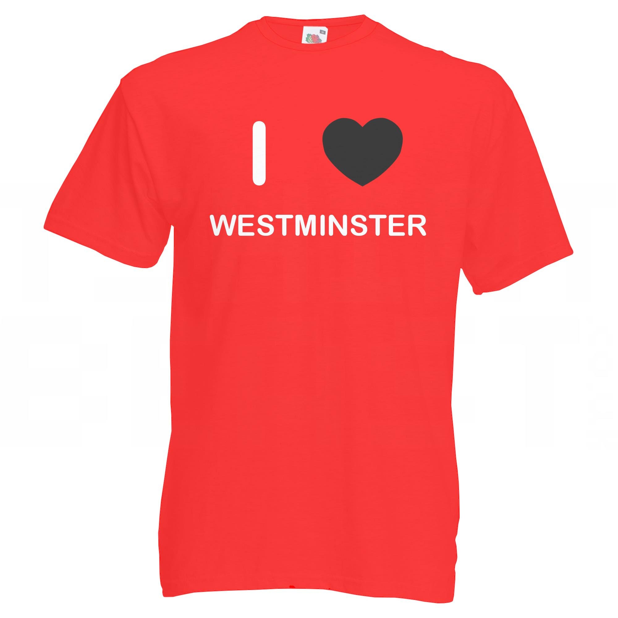 Discover I Love Heart  Westminster - Quality Cotton Printed T Shirts